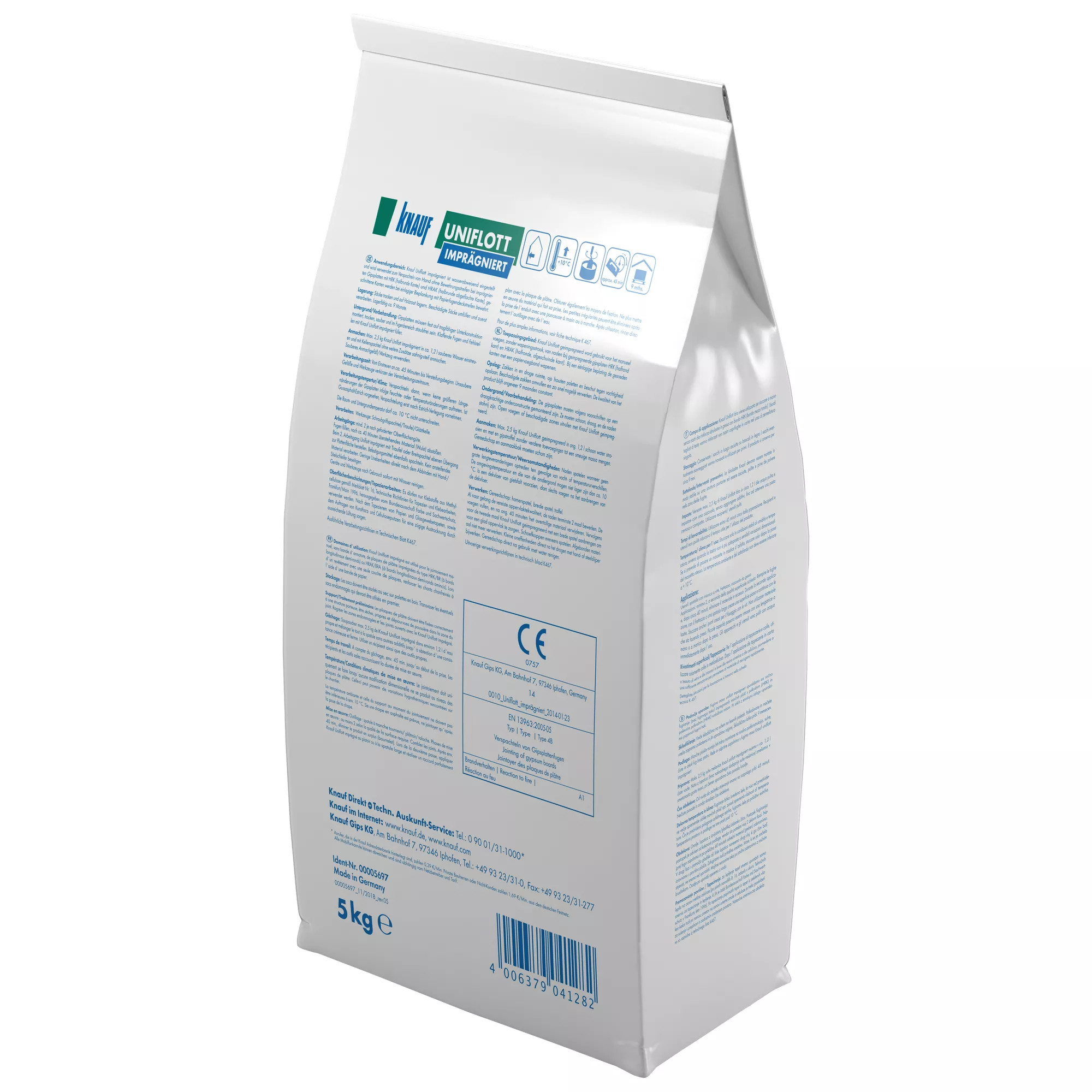 Knauf Gipsspachtelmasse Uniflott 5 kg