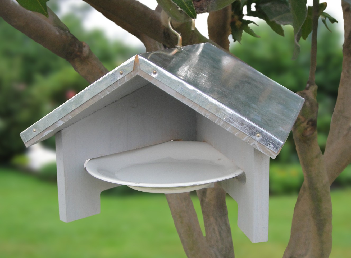 Vogelhaus /  Futterhaus Habau mit Teller ca. 20x20x14cm
