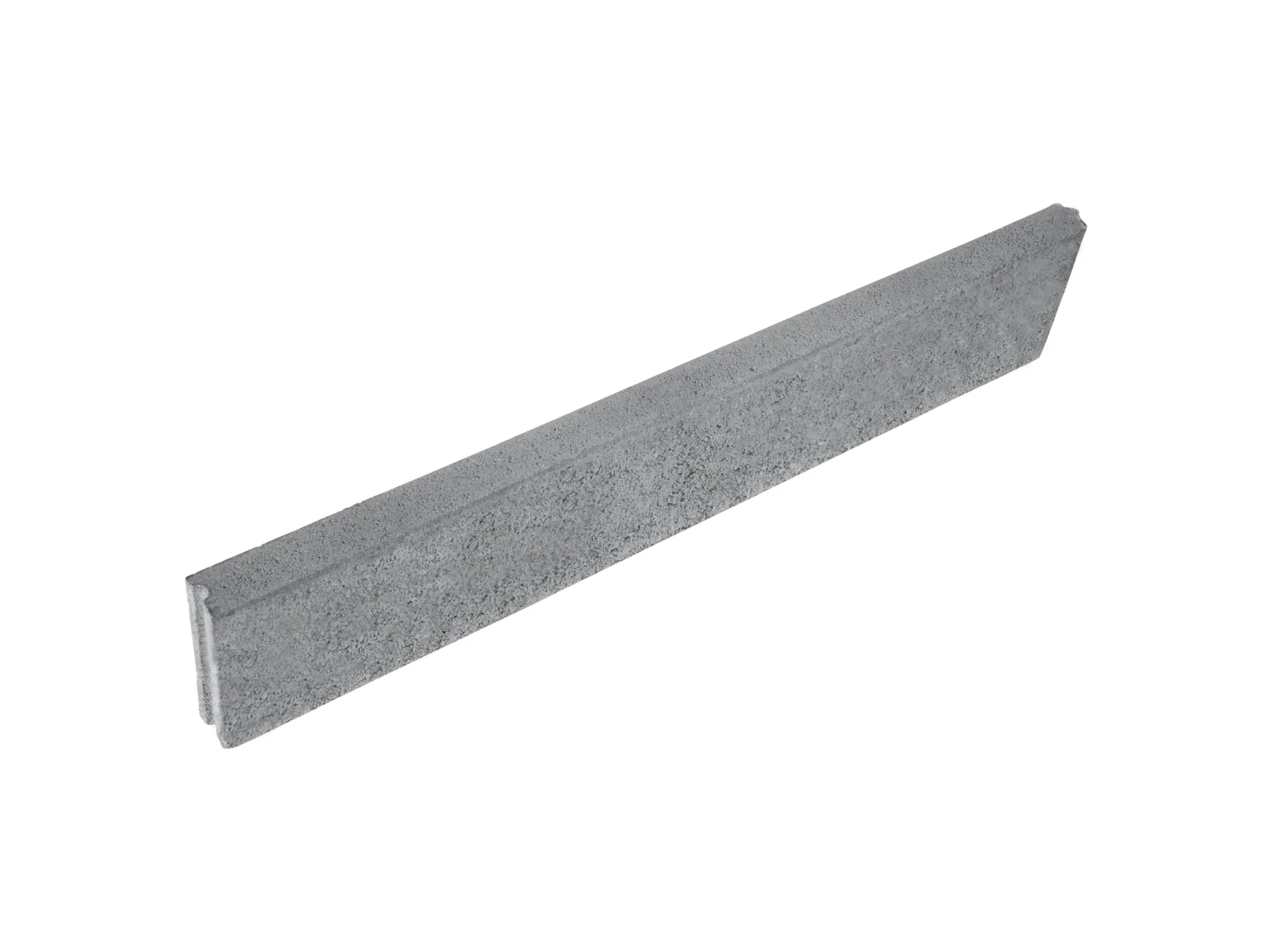 Rasenkantenstein Grau abgerundet 100 cm x 25 cm x 5 cm