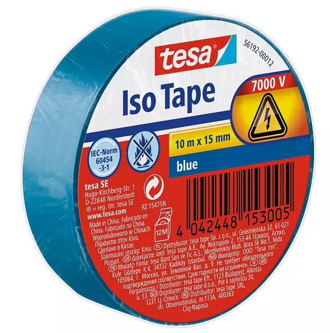 tesa® Isolierband blau 15mm 10m