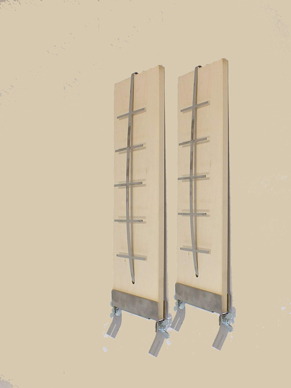 Flammlachsbretter, Planke, Räucherbretter 50cm XL 2-er Set mit Halter