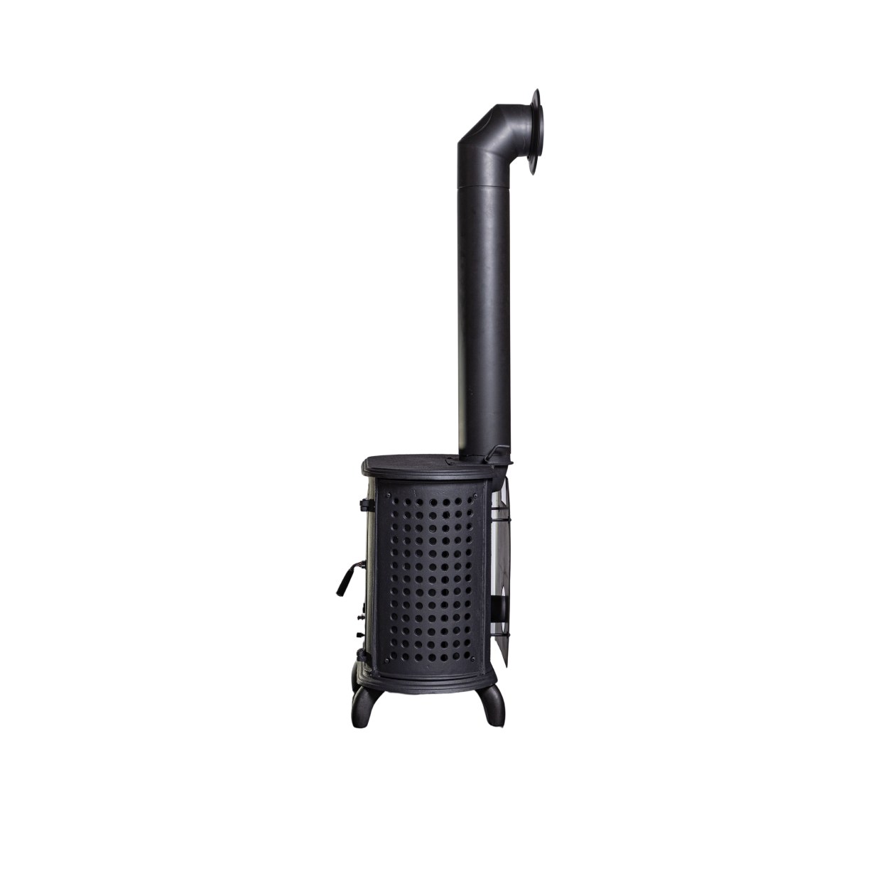 Globe Fire Herculina XS Kaminofen schwarz 6,1 kW, geschwungene Füße
