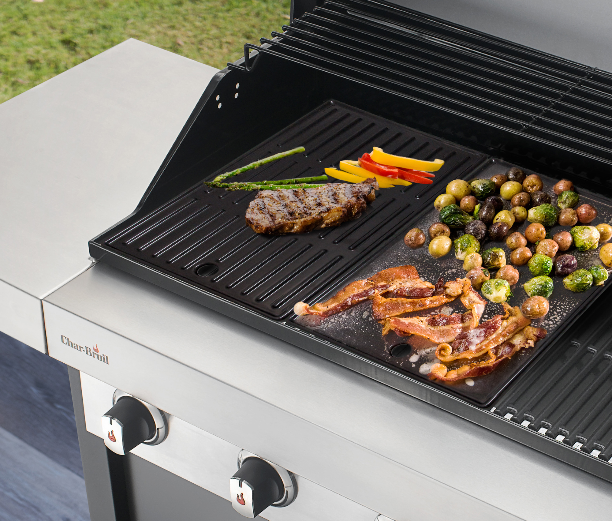 Char-Broil Grillplatte für 3-Brenner-Grills 43x21cm