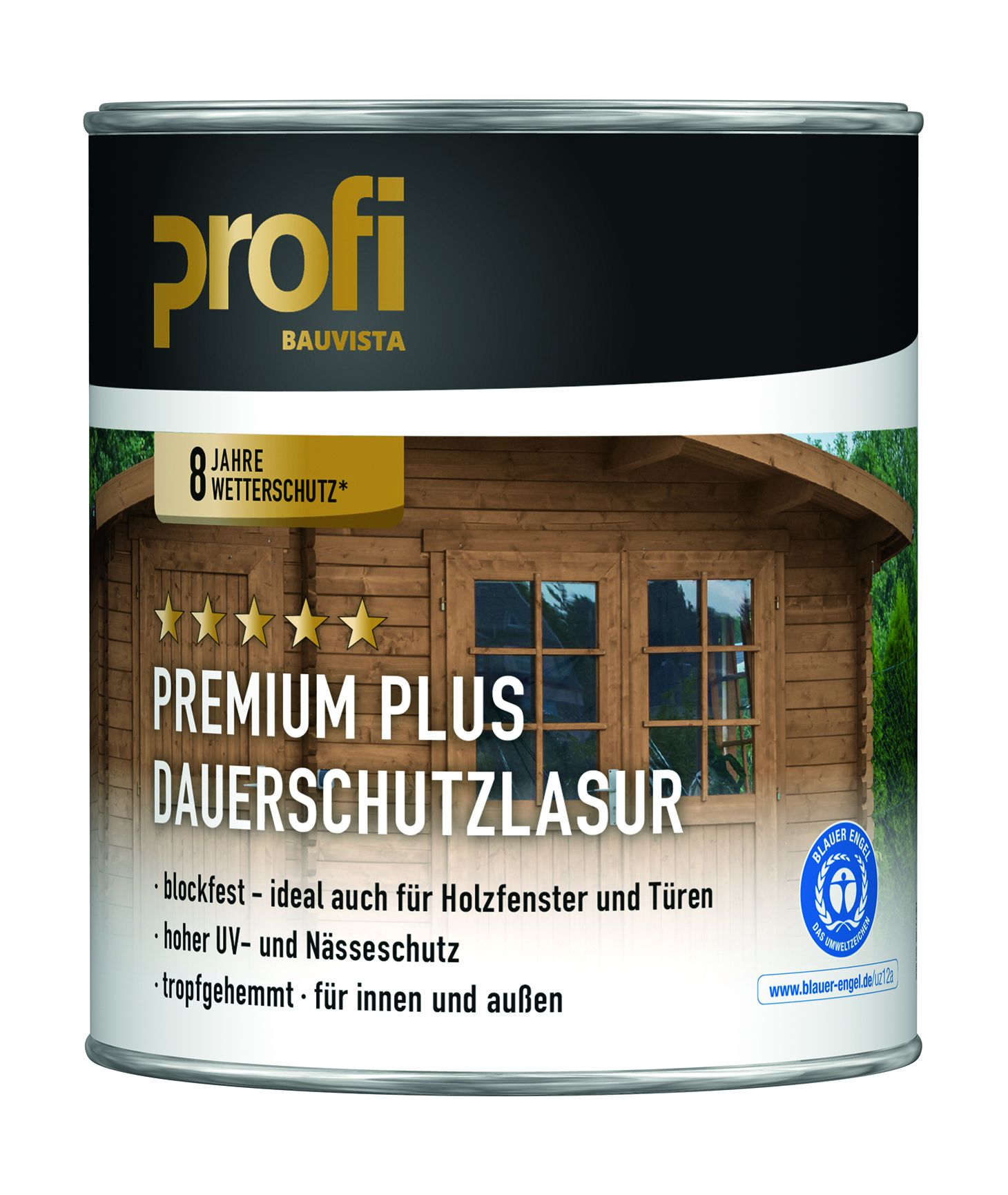 PROFI PremiumPlus Dauerschutzlasur Weiß 2,5 L