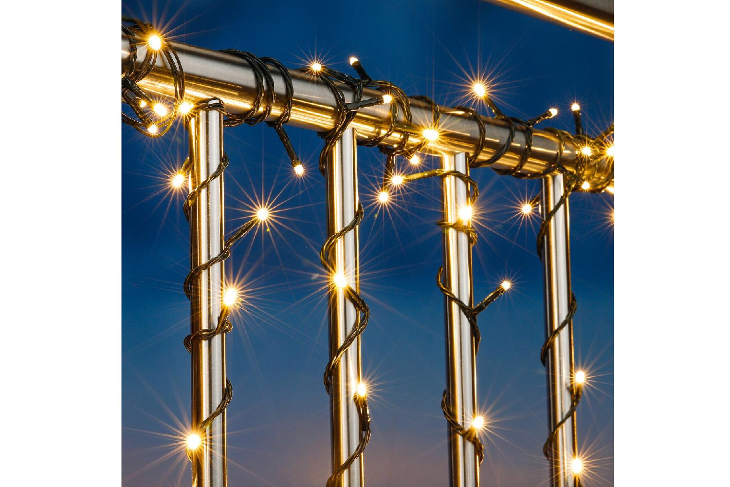 LED Lichterkette mit 120 LED und Fernbedienung IP44