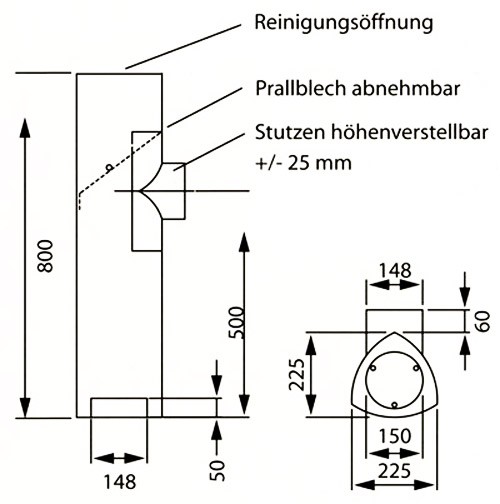 Universal Rohrset 3 Ø 150 grau