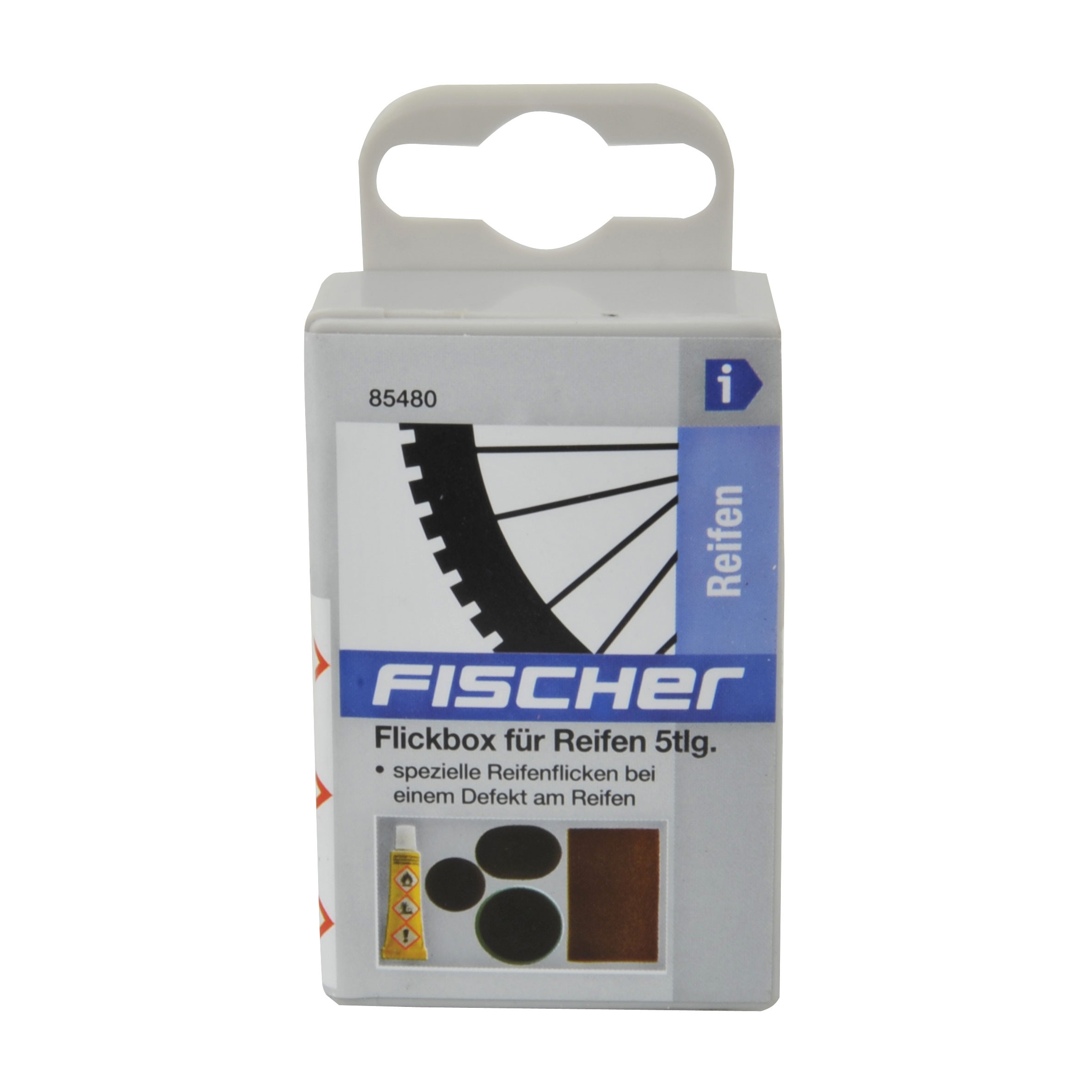 Fischer Flickzeug Fahrrad / Flickbox für Reifen 5-teilig