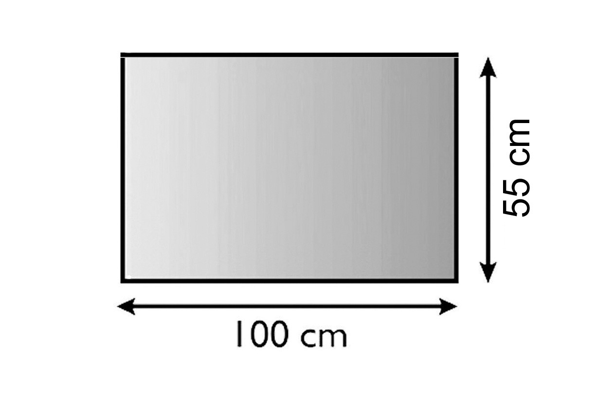 Funkenschutz Metallvorlegeplatte Lienbacher silber Rechteck 100x55cm