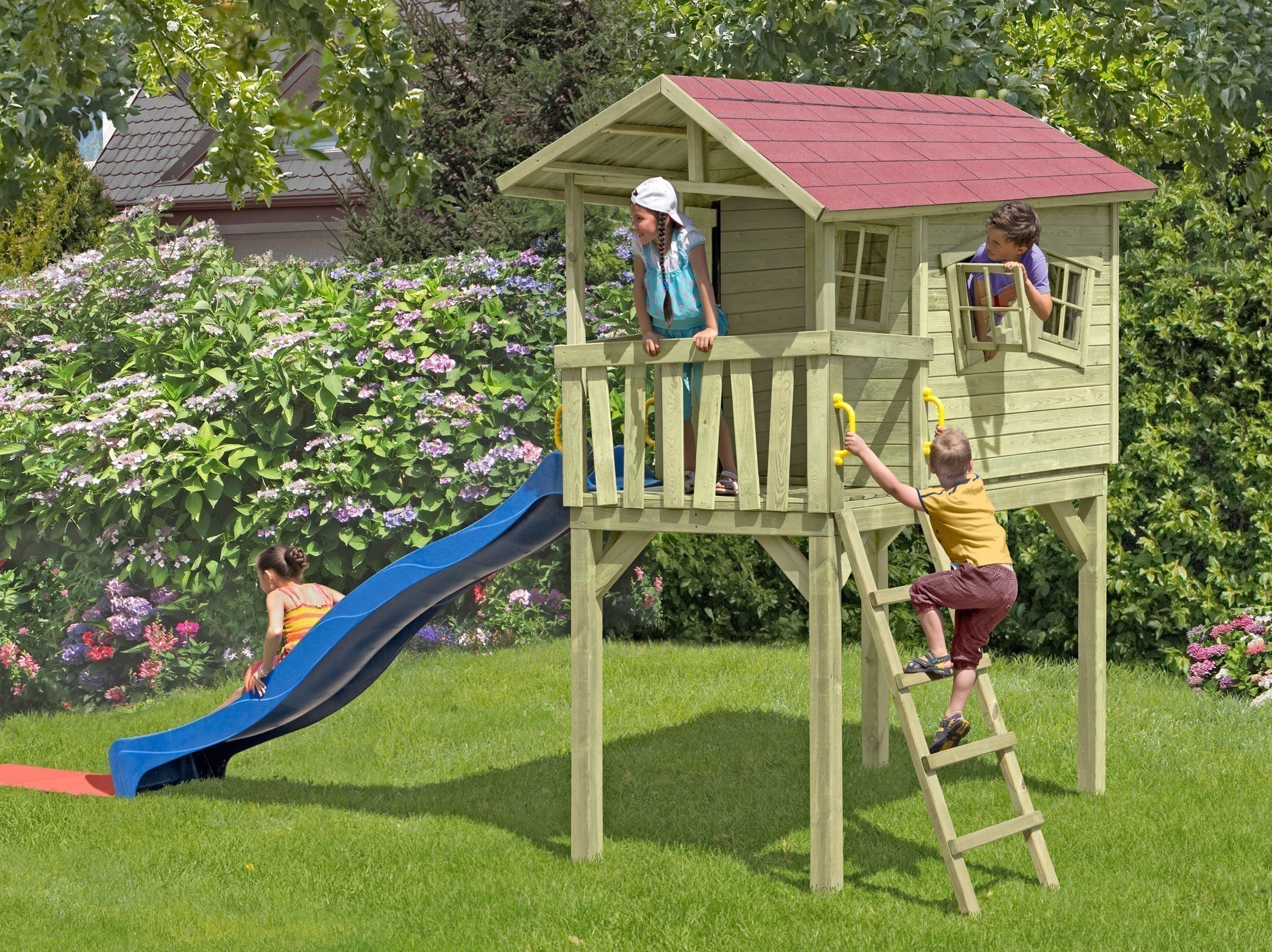 Baumhaus / Stelzenhaus Spielhaus CRAZY Benny 150x240x300cm