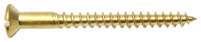 Holzschrauben 3 × 20 mm, Linsensenkkopf, Messing, DIN 95, 15 Stück