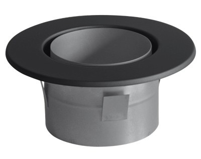 Doppelwandfutter mit Krallen und 50mm Rosette Ø120mm schwarz