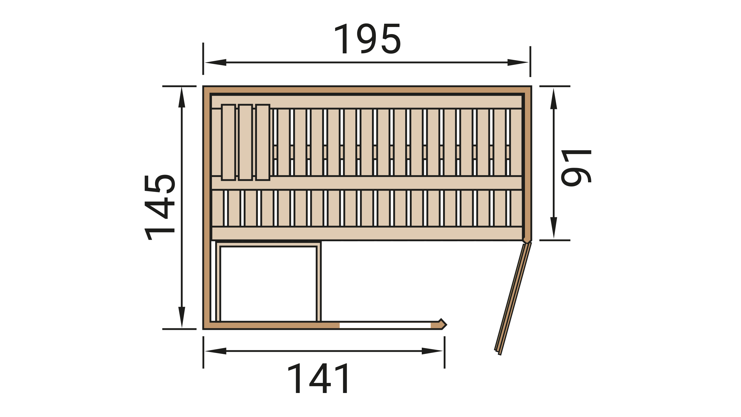Weka Sauna CUBILIS ECK Gr.1 All-In