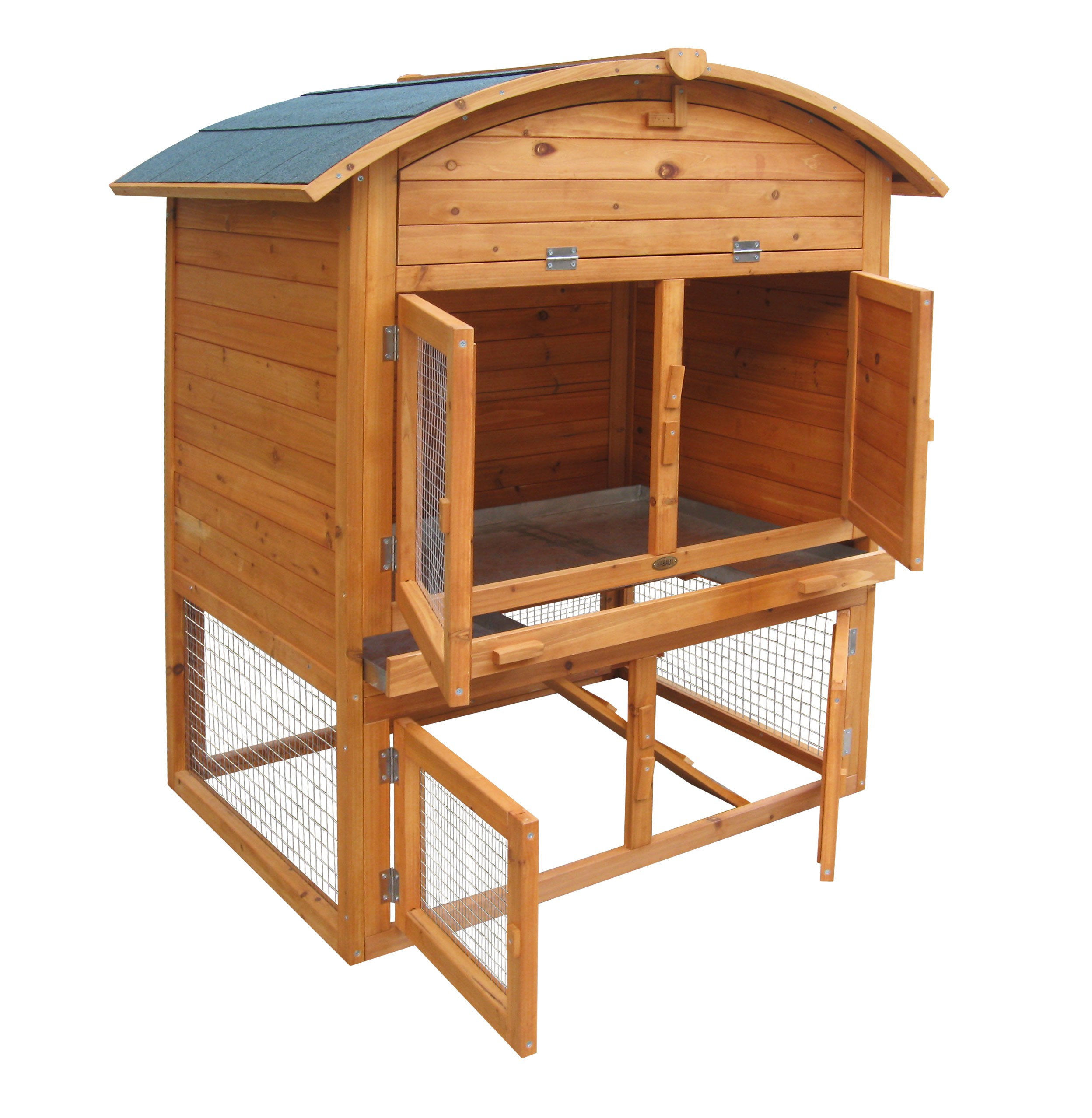Kaninchenstall / Kleintierstall Habau Runddach 98x80x120cm