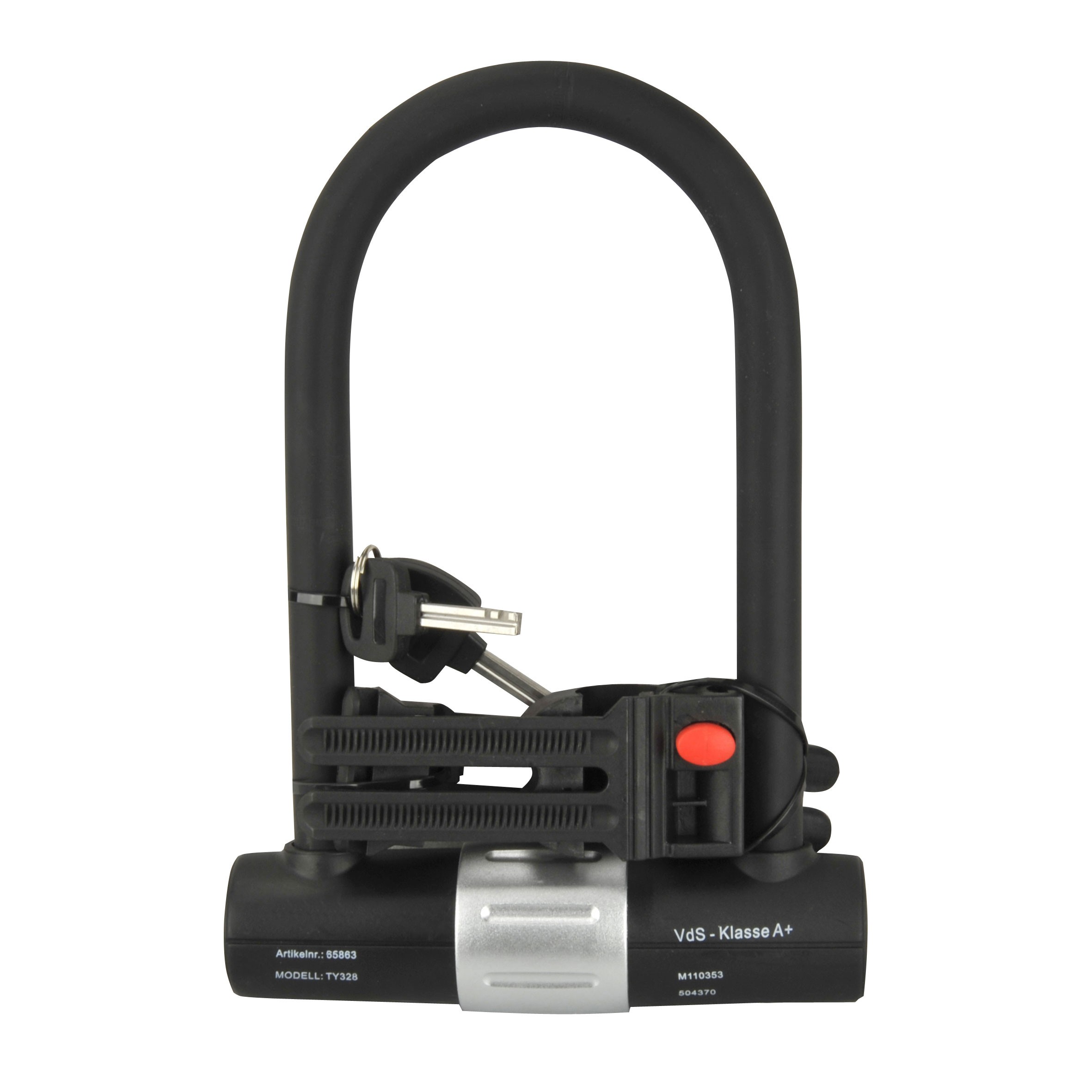 Fischer Fahrradschloss / Bügelschloss Safe mit Halter Ø 16mm L 19cm