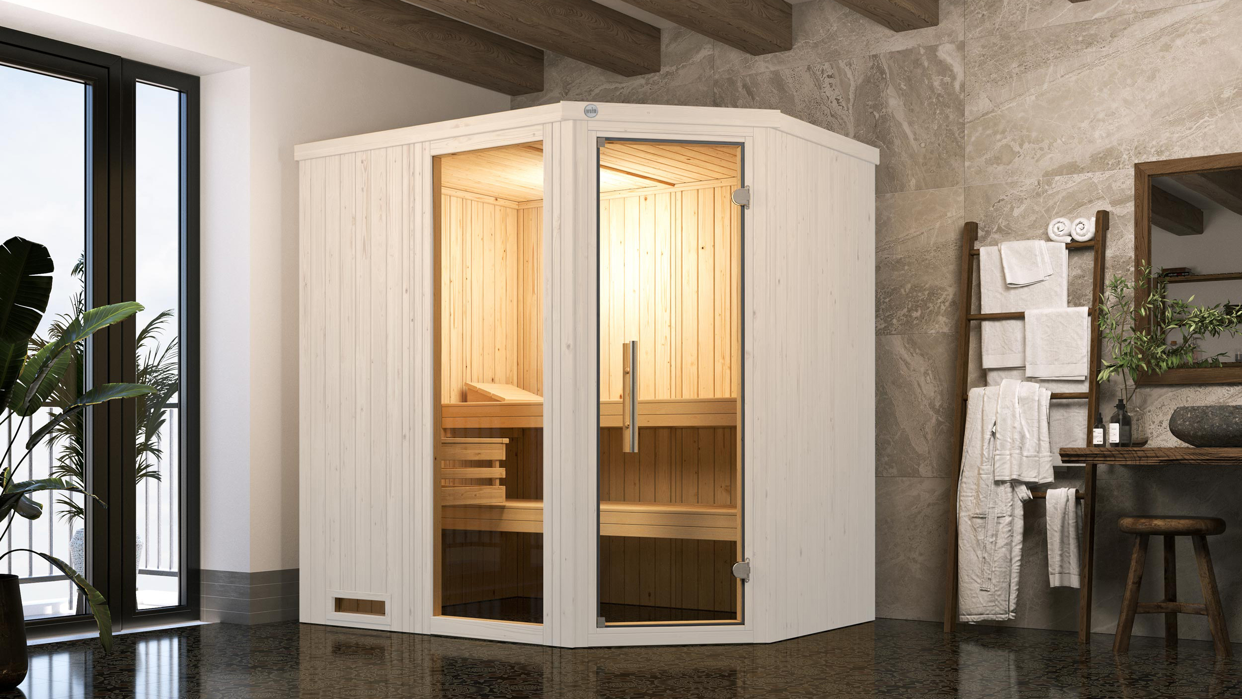 Weka Sauna  Varberg 1 GTF Trend weiß