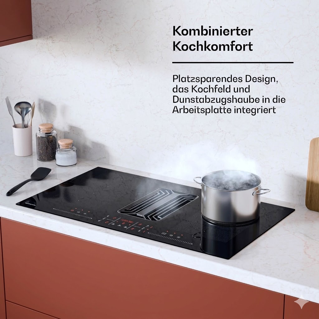Klarstein AirJet FlexPro Induktionskochfeld m. integriertem Dunstabzug
