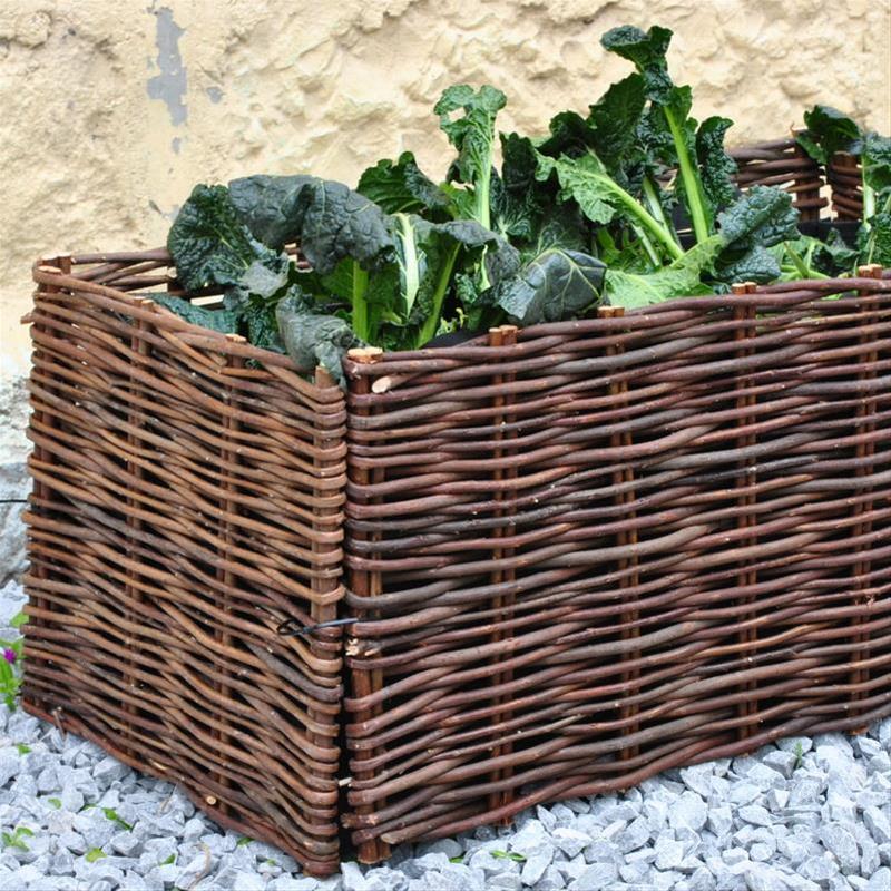 Hochbeet Weide mit Tasche Noor 40x100x40cm