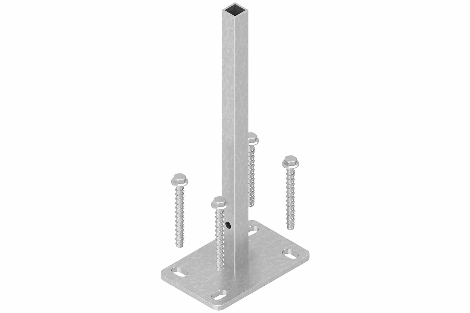 EASY-FENCE Pfostenträger zum Aufschrauben für Pfosten 100 und 190cm