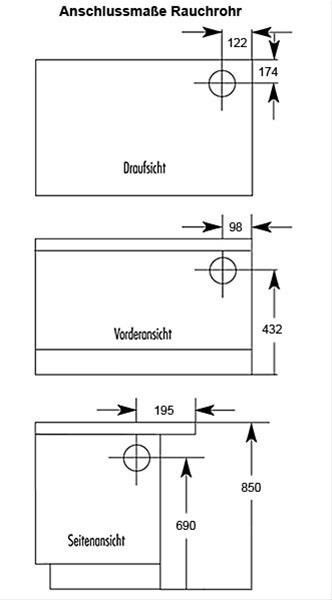 WESTMINSTER Küchenherd K176 F/A 70cm weiß Stahl Ans. rechts