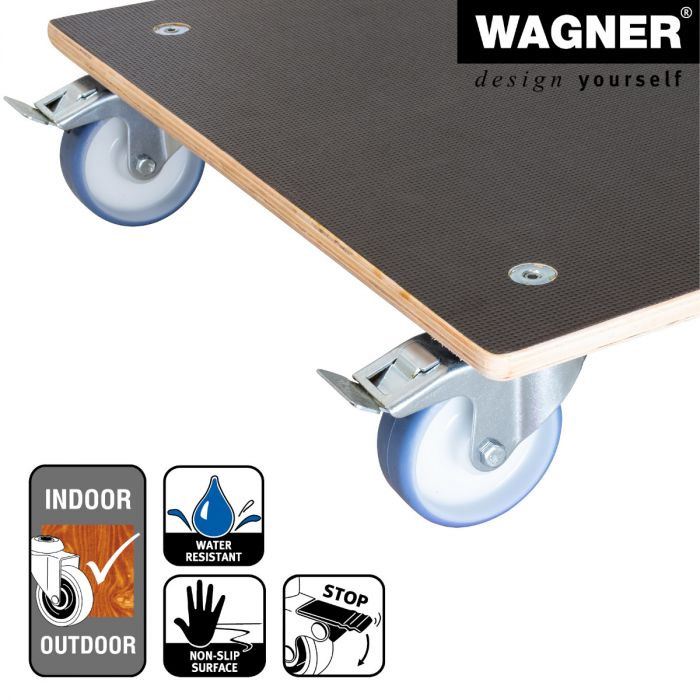 B-Ware  Multiroller Pflanzenroller Holz 580x580 mm für 300 kg