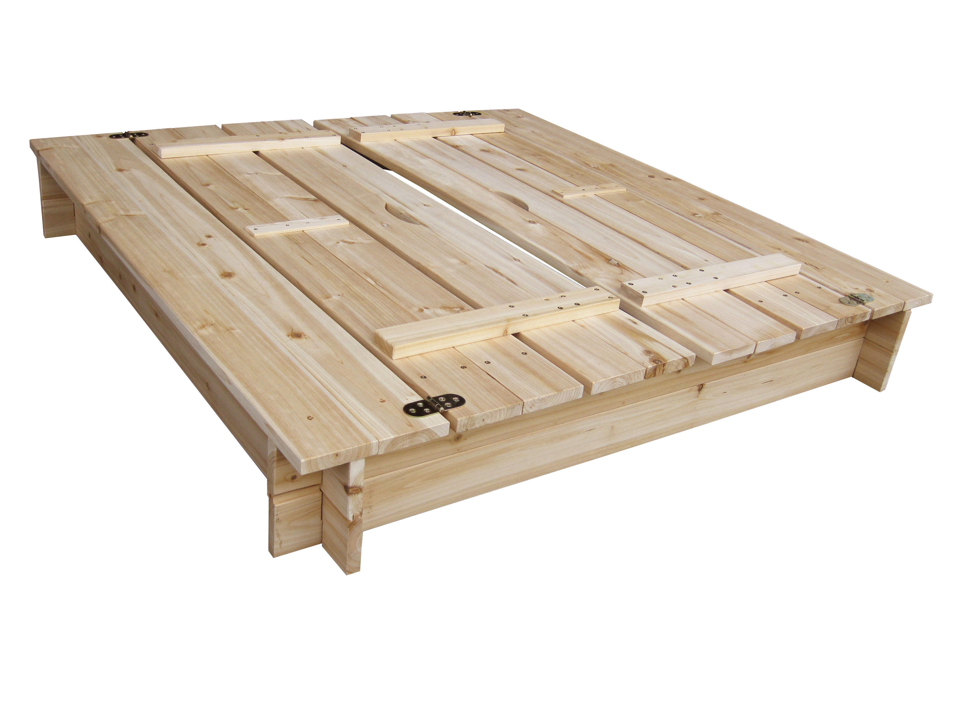 Sandkasten mit Deckel + Bank 120x120x20cm