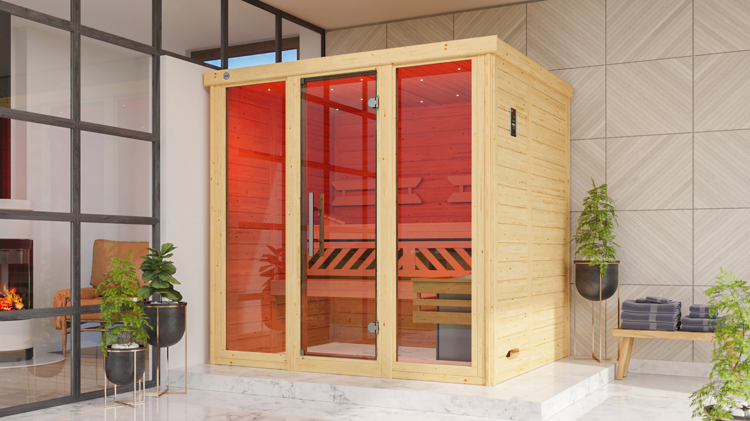 Weka Desgin Sauna KEMI PANORAMA2 7,5 Bio