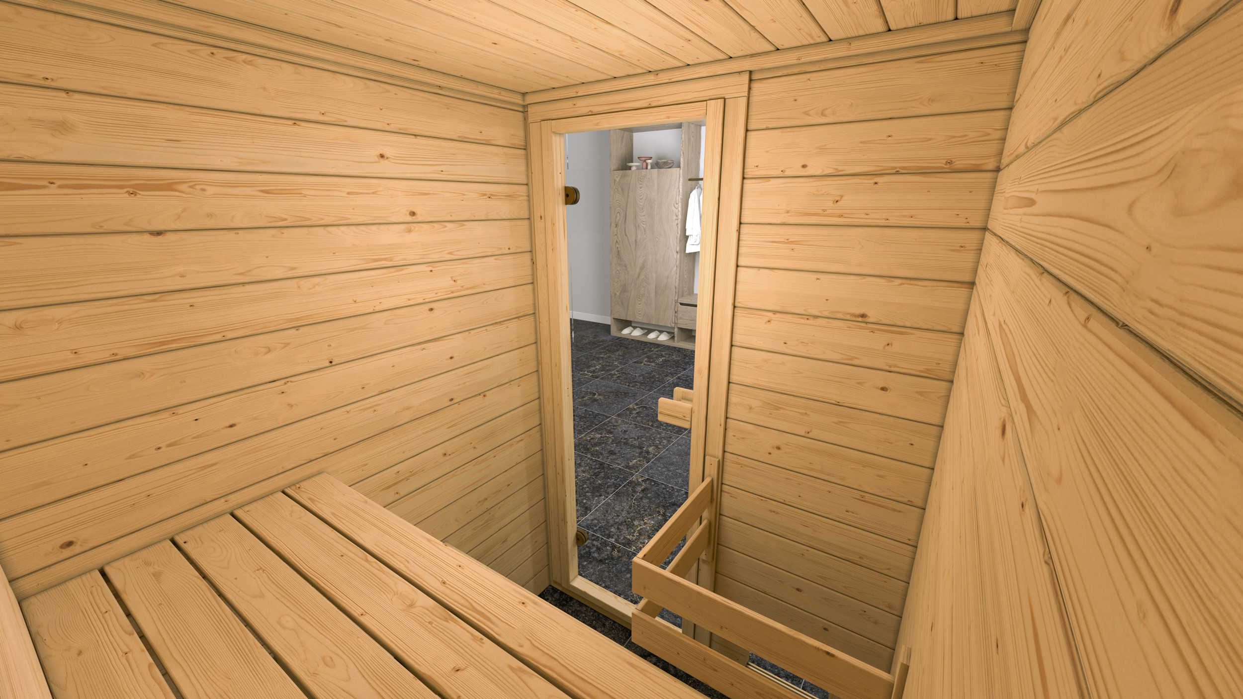 Weka Massivholzsauna VALIDA 1 Glastür