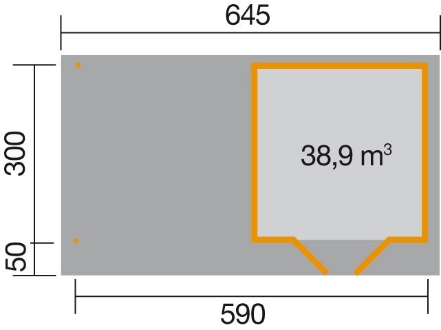 weka Designhaus 126 B Gr.2, grau, 28 mm, DT, Anbau