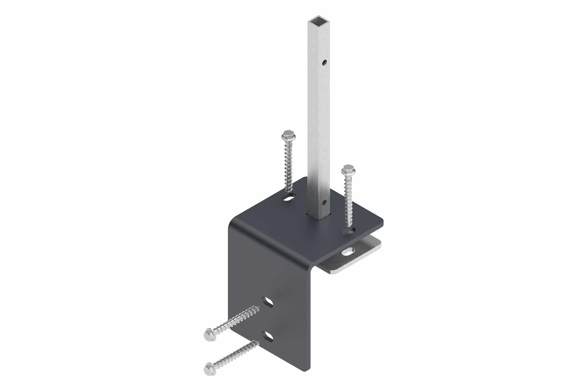 EASY-FENCE Pfostenträger mit Maueradapter 12-16 cm Anthrazit