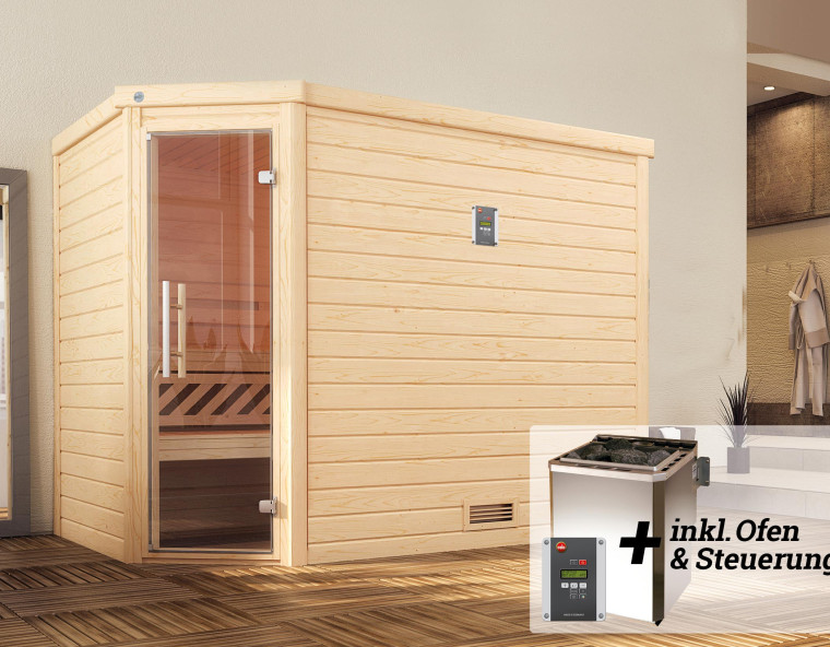 Weka Sauna TURKU Eck 7,5 kW BioS GT Gr.3
