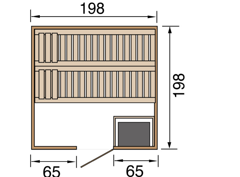 Weka Sauna BERGEN Gr.2 OS Ofen 7,5 kW