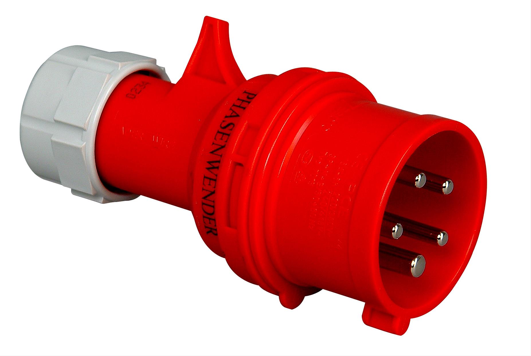 Kopp CEE - Stecker rot mit Phasenwender 5polig