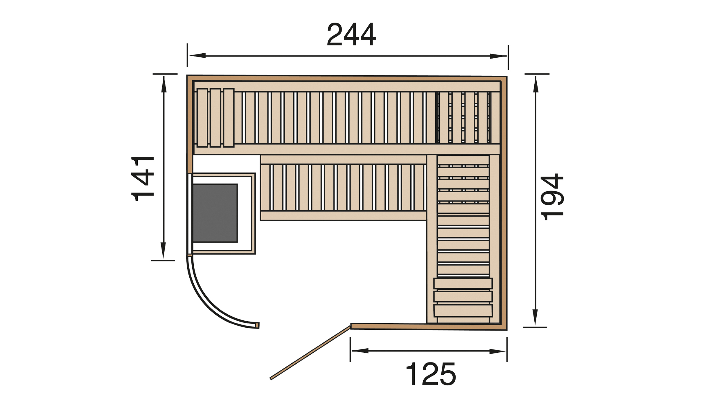 Weka Design Sauna SARA 2 BioS