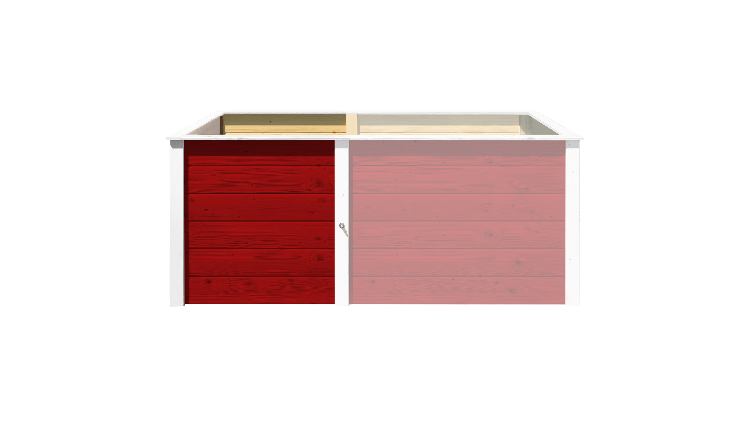 weka Ergänzungssatz Hochbeet Modular, 21 mm, rot