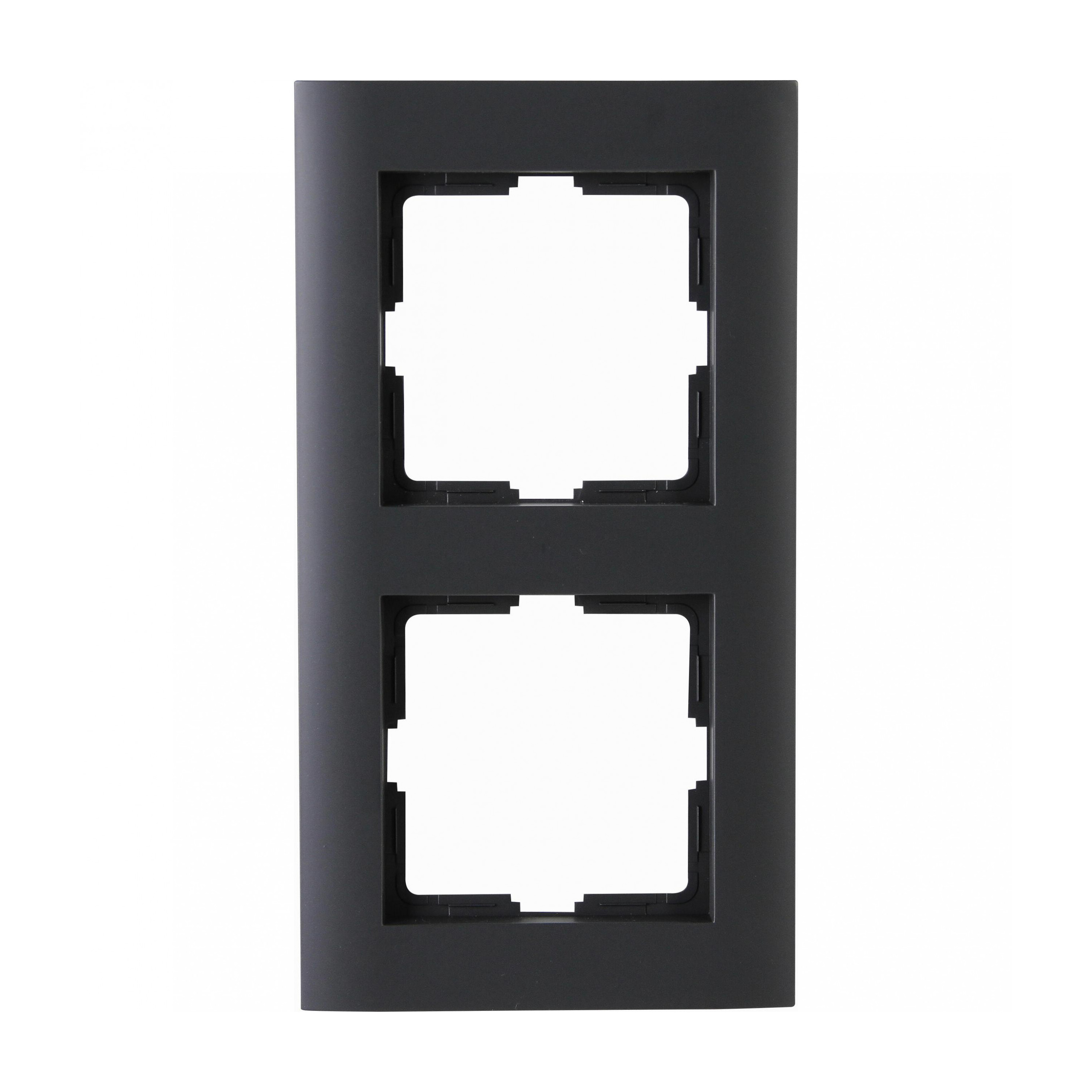 ATHENIS IP44 – 2-fach Abdeckrahmen anthrazit