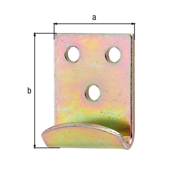 GAH Alberts Schließhaken für Kistenverschlüsse gerade verzinkt 25x34mm