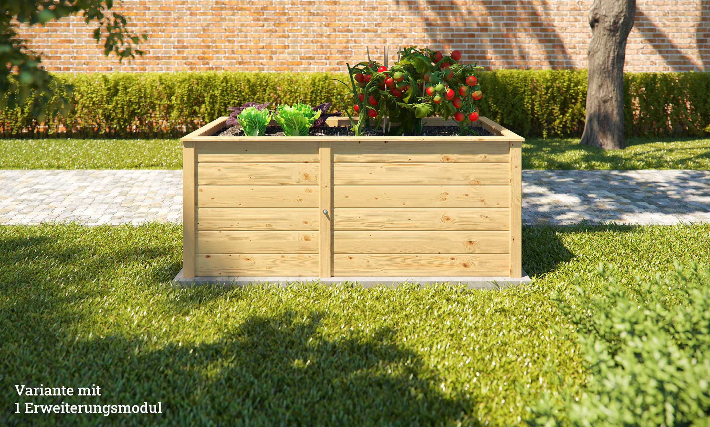 weka Ergänzungssatz Hochbeet Modular, 21 mm, natur