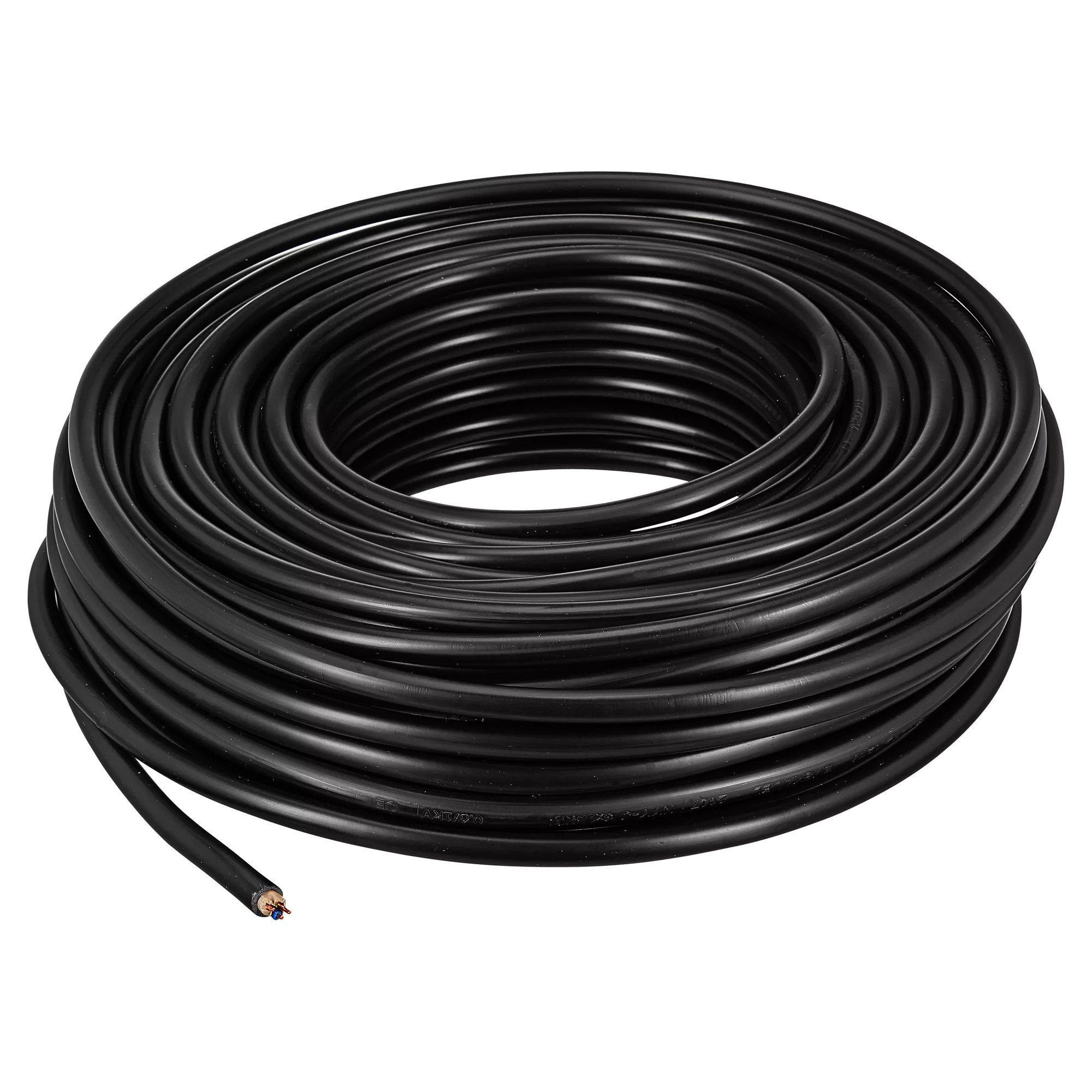 Erdkabel NYY-J schwarz 3x 1,5 mm² 50 m