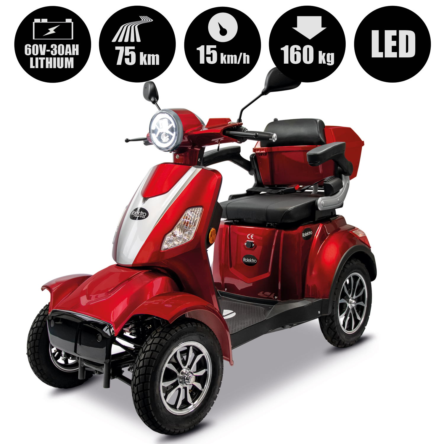 Rolektro Seniorenmobil E-Quad 15 V.3 LI