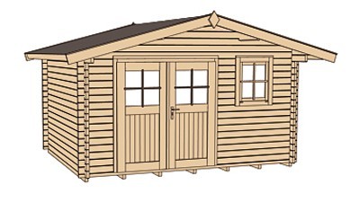 weka Gartenhaus 136 Gr.1, 45 mm, V60, DT, EF