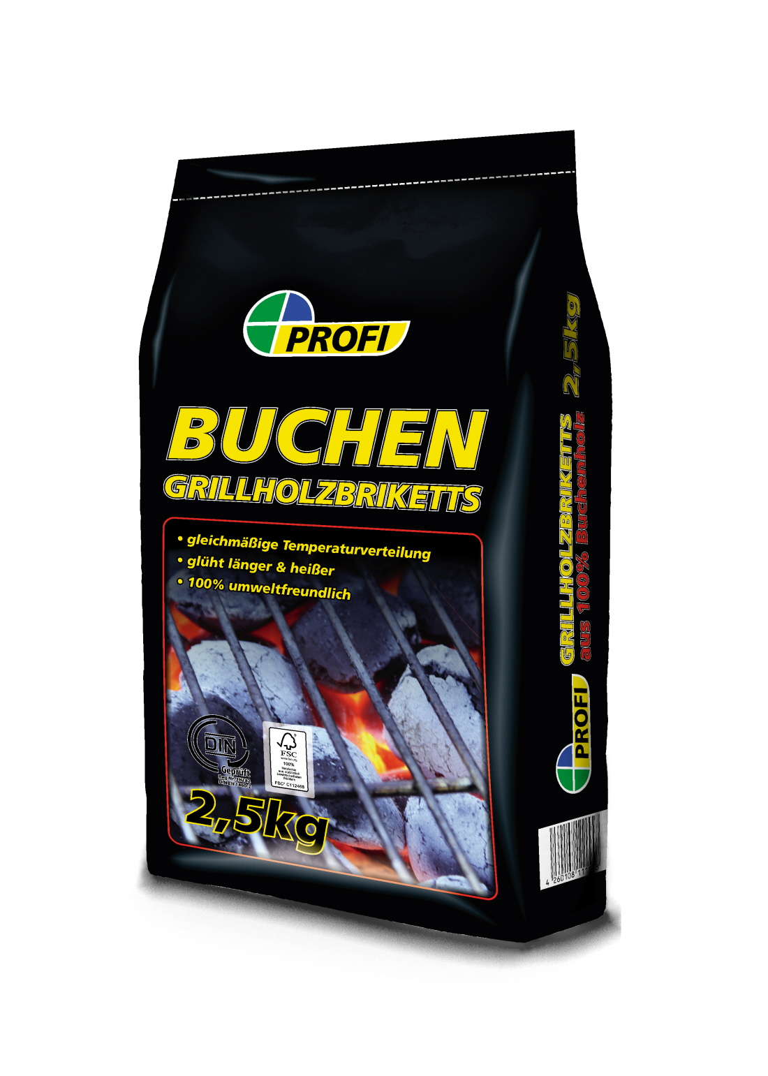 PROFI Grillbriketts Buchenholz 2,5kg