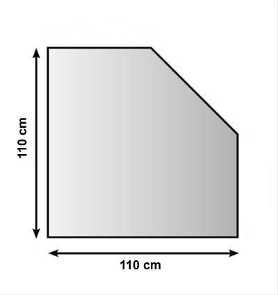 B-Ware Funkenschutzpl. BodenplatteStahlbl grau 110x110cm 5-eckig