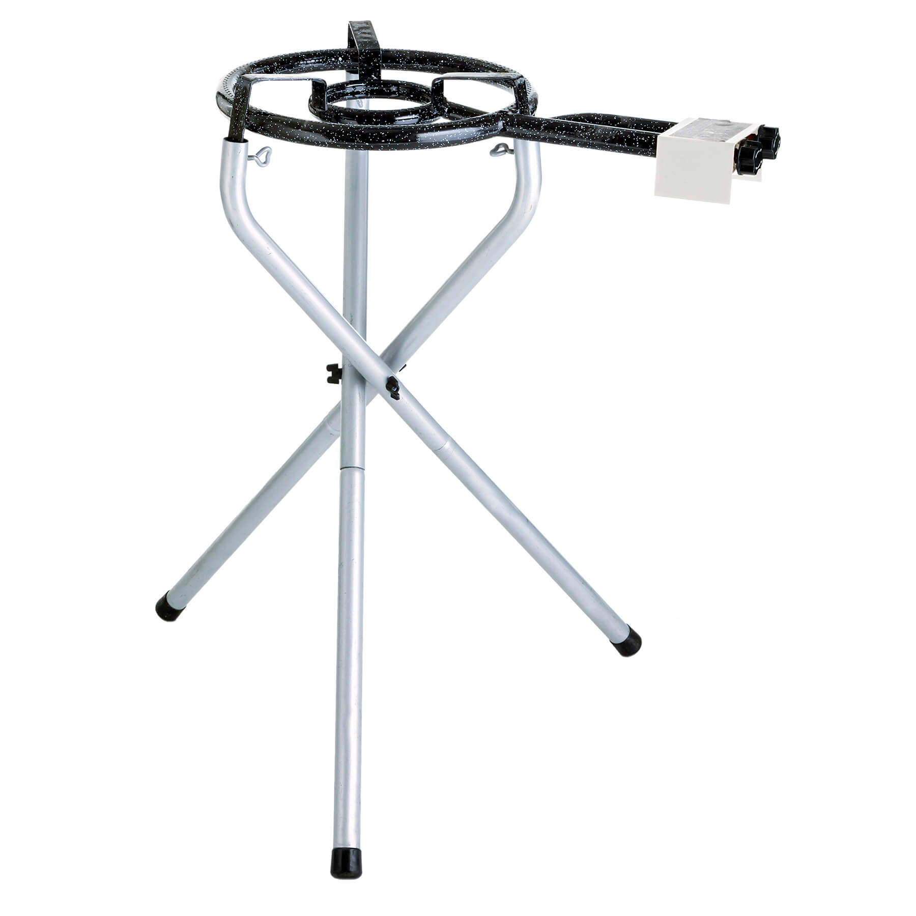 Paella World® Gasbrenner 2 Ringe Set Gestell Brenner-Windschutz Tasche