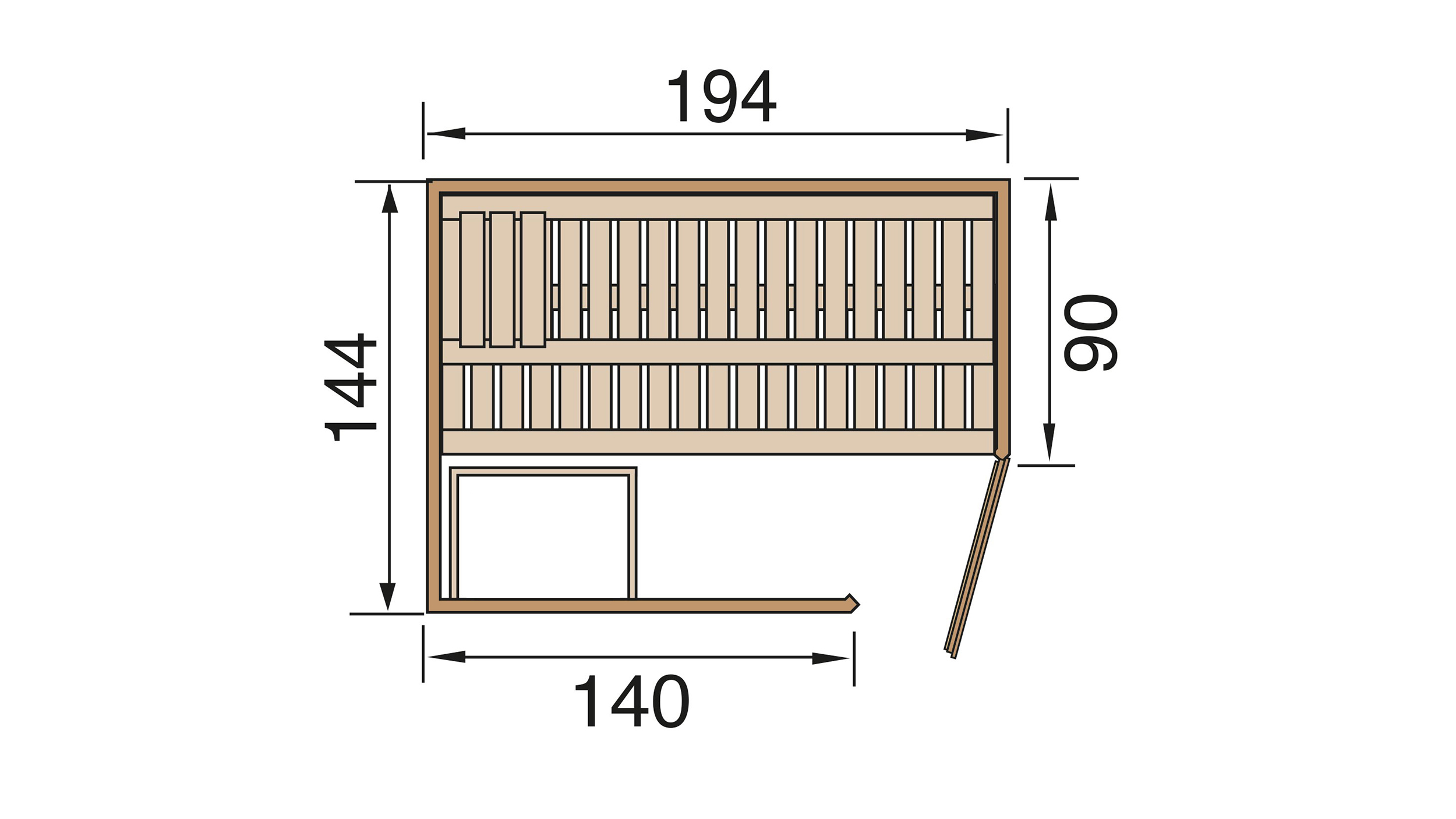 Weka Sauna Varberg 1 GT Trend weiß Weka Sauna Varberg 1 GT Trend weiß