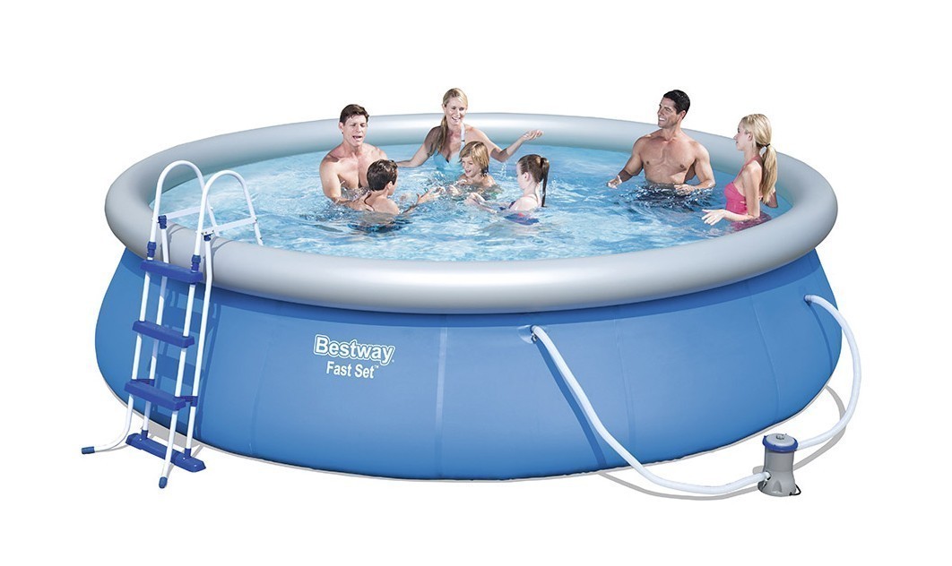Pool / Fast Set Quick Up Pool Bestway Set mit Zubehör Ø457x107cm