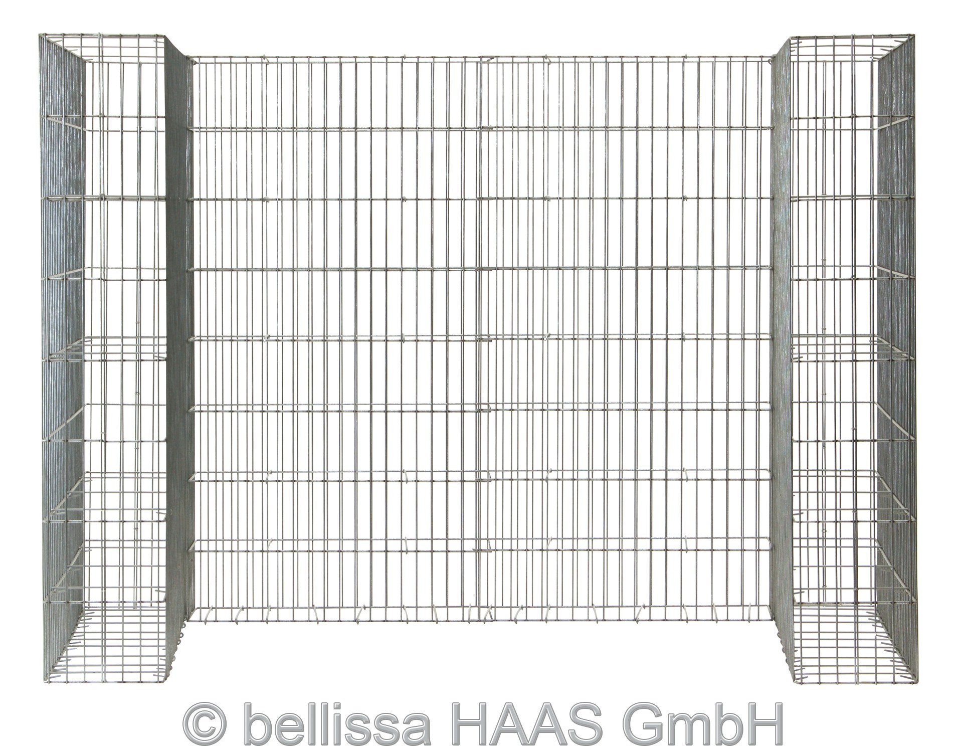 Mülltonnen Gabione Set für 2 Tonnen bellissa 177x101,5x120cm