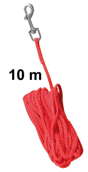 Schleppleine Ø 5 mm Nylon TRIXIE Länge 10 m rot