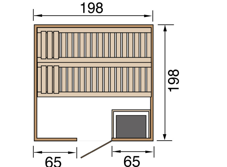 Weka Sauna BERGEN Gr. 2 BioS Ofen 7,5 kW