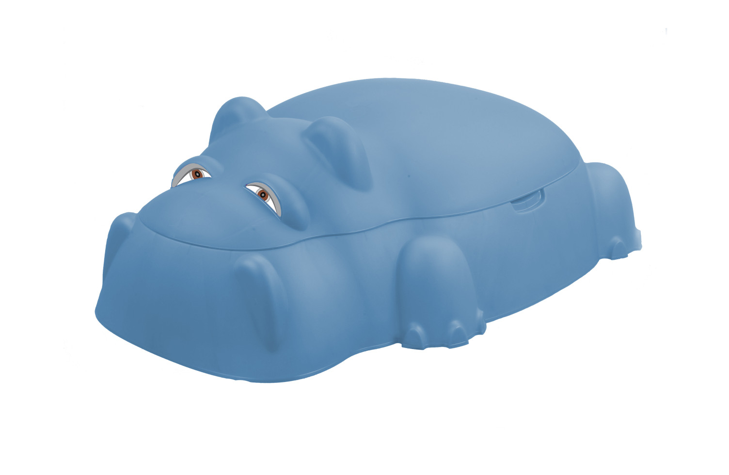 Pool- Sandkasten Hippo mit Deckel blau