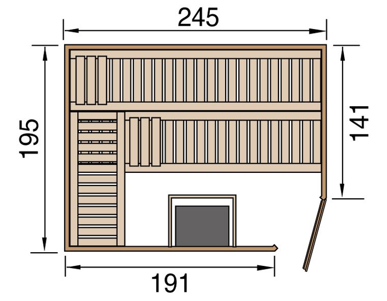 Weka Sauna TURKU Eck 7,5 kW OS GT Gr.3